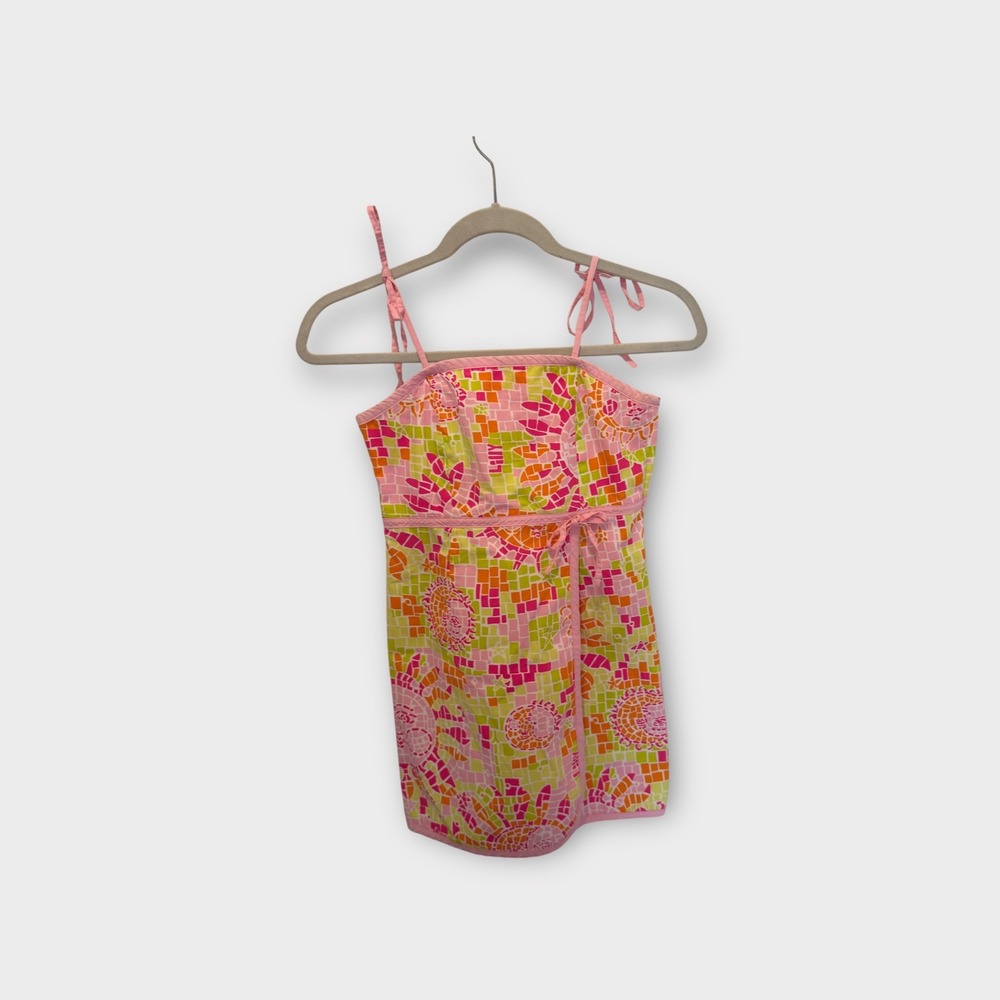 Lilly Pulitzer Kids Girls Dress Size 10 Pink Green Orange‎ Sleeveless